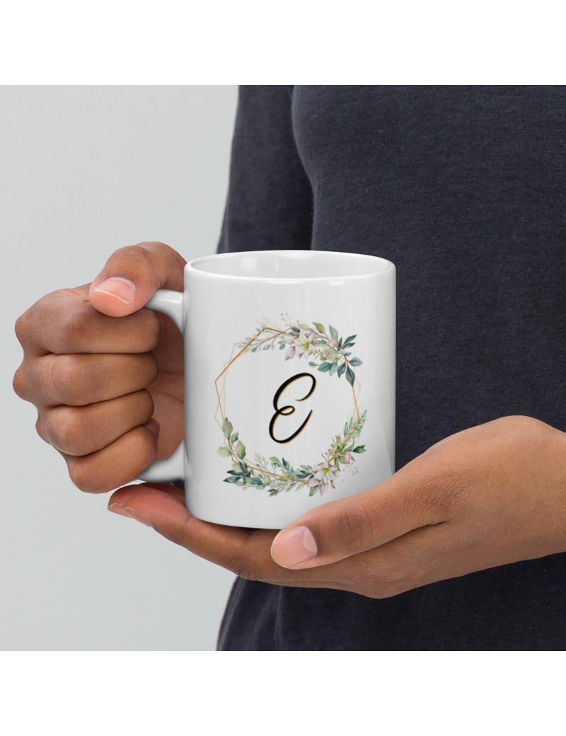 TAZA INICIAL FLORES PERSONALIZADA