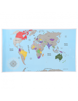Mapamundi para rascar ▷ [ Rasca los países que hayas visitado ]