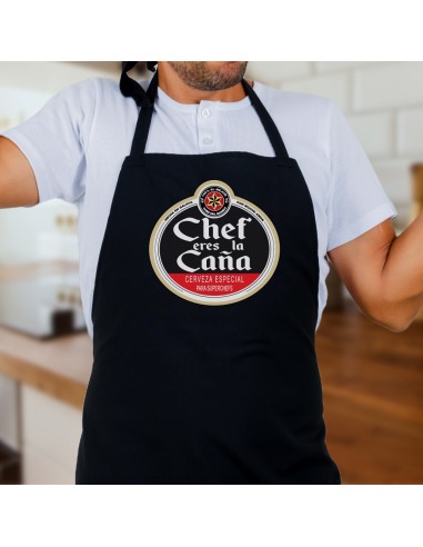 DELANTAL NEGRO CHEF ERES LA CAÑA product_id