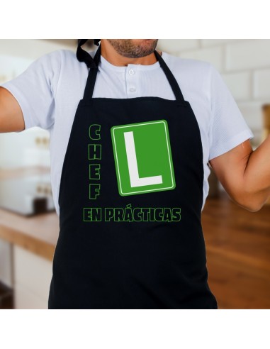 DELANTAL NEGRO CHEF EN PRÁCTICAS product_id