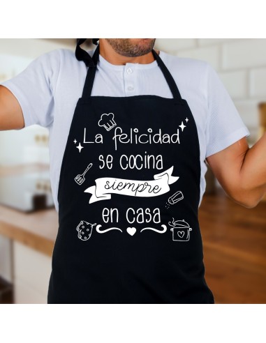 DELANTAL NEGRO LA FELICIDAD product_id