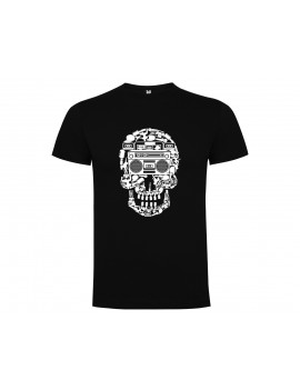 CAMISETA HOMBRE CALAVERA MÚSICA NEGRA product_id