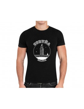 CAMISETA HOMBRE CORUÑA LINEAL NEGRA product_id