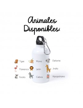 BOTELLA 400ML ANIMALES INICIAL Y NOMBRE PERSONALIZADA product_id