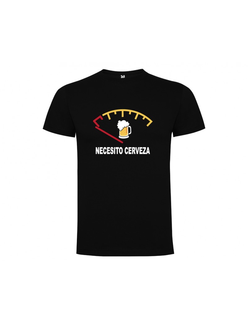 CAMISETA HOMBRE NECESITO CERVEZA NEGRA product_id