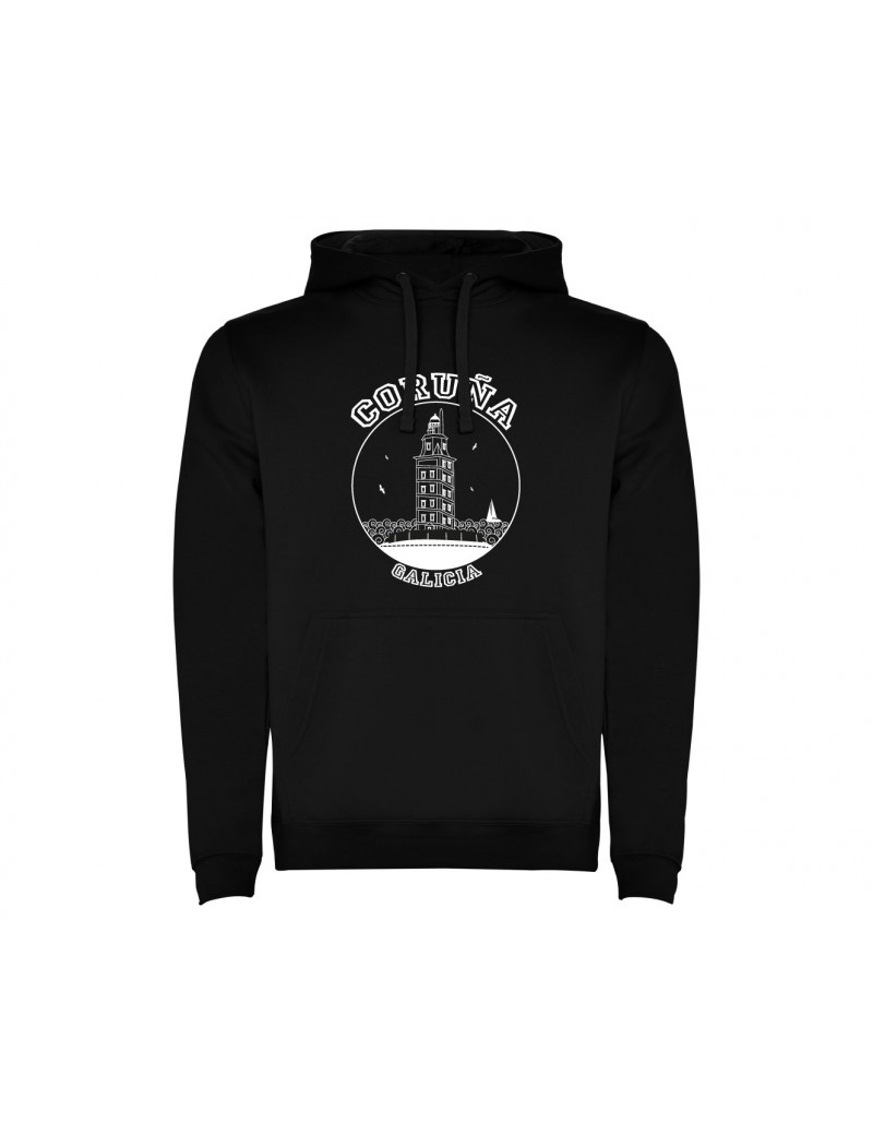 SUDADERA NEGRA TORRE LINEAL product_id