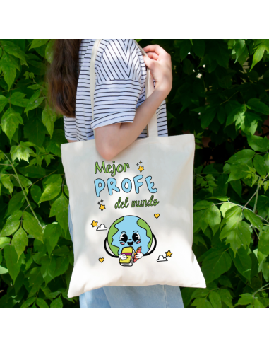 BOLSA ALGODÓN MEJOR PROFE DEL MUNDO