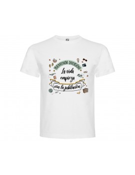 CAMISETA HOMBRE LA VIDA EMPIEZA CON LA JUBILACIÓN BLANCA product_id