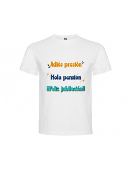 CAMISETA HOMBRE ADIÓS PRESIÓN HOLA PENSIÓN BLANCA product_id