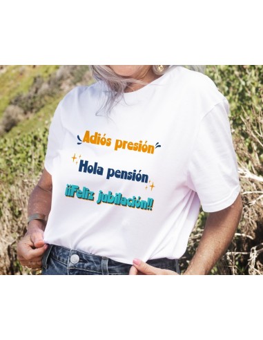 CAMISETA HOMBRE ADIÓS PRESIÓN HOLA PENSIÓN BLANCA product_id