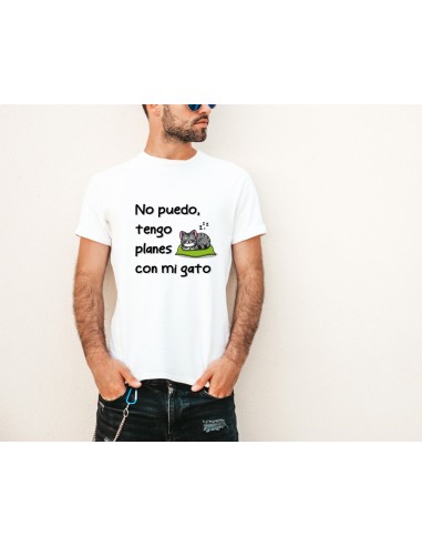 CAMISETA HOMBRE NO PUEDO TENGO PLANES CON MI GATO product_id