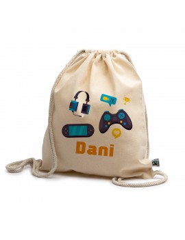 MOCHILA ALGODÓN DIBUJO Y NOMBRE PERSONALIZADA product_id