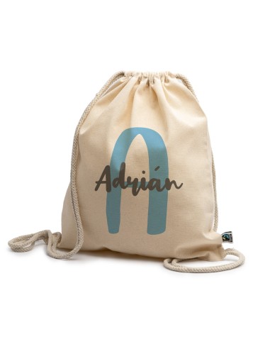 MOCHILA ALGODÓN INICIAL Y NOMBRE PERSONALIZADA product_id