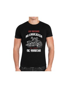 CAMISETA HOMBRE LOS MOTEROS NO ENVEJECEN NEGRA product_id 2