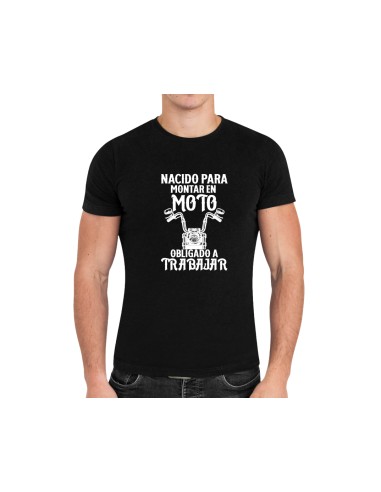 CAMISETA HOMBRE NACIDO PARA MONTAR EN MOTO NEGRA product_id