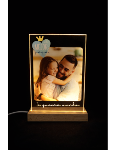 METACRILATO EL MEJOR PAPÁ PERSONALIZADO CON LUZ Y SOPORTE product_id 2