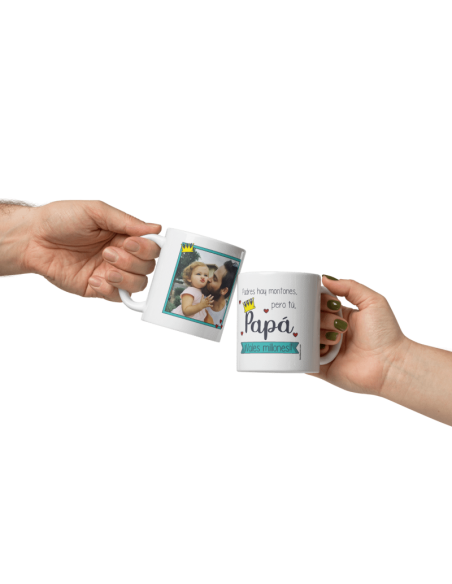 TAZA PERSONALIZADA PAPÁ VALES MILLONES CON FOTO