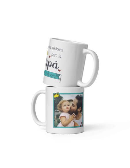 TAZA PERSONALIZADA PAPÁ VALES MILLONES CON FOTO