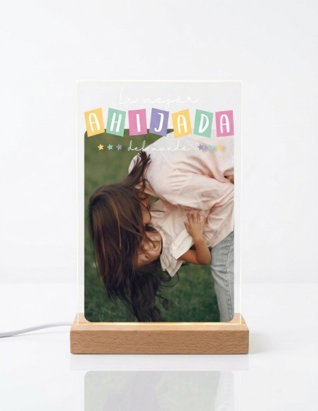 METACRILATO LA MEJOR AHIJADA DEL MUNDO PERSONALIZADO CON LUZ Y SOPORTE product_id