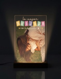 METACRILATO LA MEJOR AHIJADA DEL MUNDO PERSONALIZADO CON LUZ Y SOPORTE product_id 2