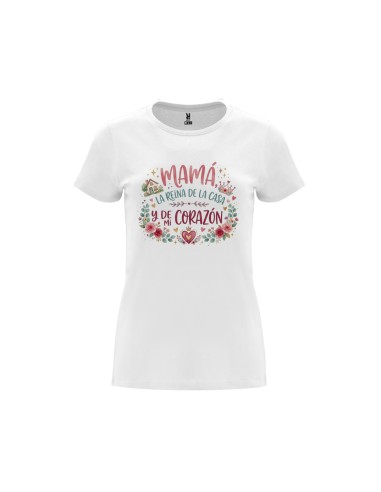 CAMISETA MUJER MAMÁ LA REINA DE LA CASA Y DE MI CORAZÓN product_id
