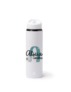 BOTELLA 700ML ANIMALES INICIAL Y NOMBRE PERSONALIZADA product_id 2