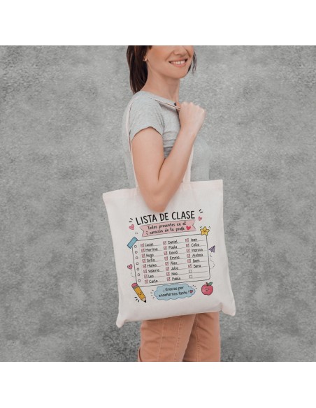 BOLSA ALGODÓN LISTA CLASE PERSONALIZADA product_id