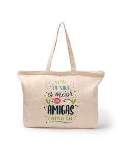 BOLSA CIERRE CREMALLERA LA VIDA ES MEJOR CON AMIGAS COMO TÚ product_id