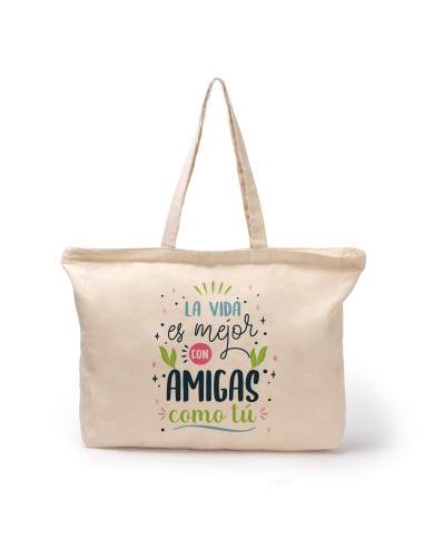 BOLSA CIERRE CREMALLERA LA VIDA ES MEJOR CON AMIGAS COMO TÚ product_id