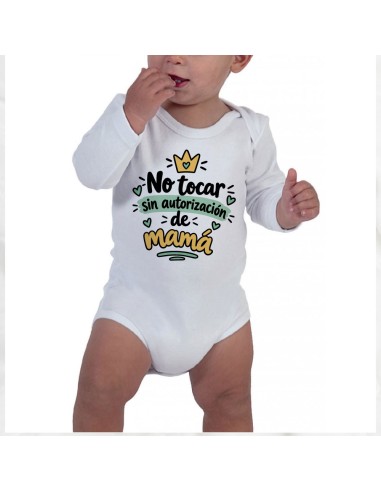 BODY BEBÉ NO TOCAR SIN AUTORIZACIÓN DE MAMÁ MANGA LARGA product_id