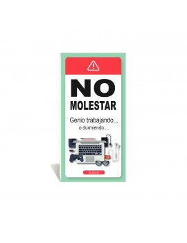 CARTEL PVC ADHESIVO NO MOLESTAR, GENIO TRABAJANDO product_id