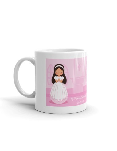 TAZA COMUNIÓN FONDO IGLESIA NIÑA CON FOTO PERSONALIZADA product_id