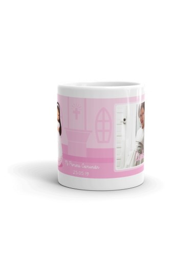 TAZA COMUNIÓN FONDO IGLESIA NIÑA CON FOTO PERSONALIZADA product_id