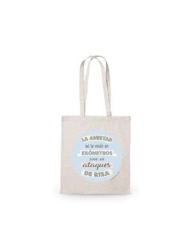 BOLSA ALGODÓN LA AMISTAD NO SE MIDE EN KM SINO EN ATAQUES DE RISA product_id