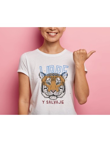CAMISETA MUJER LIBRE Y SALVAJE BLANCA product_id