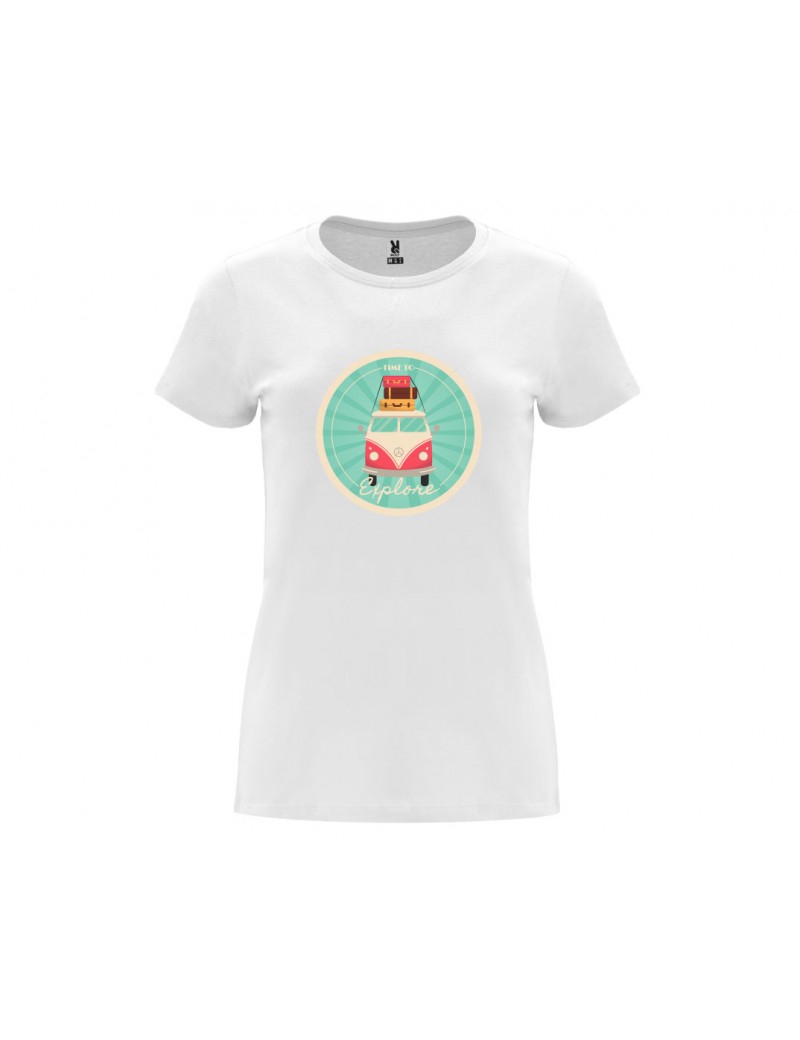 CAMISETA MUJER TIME TO EXPLORE BLANCA product_id