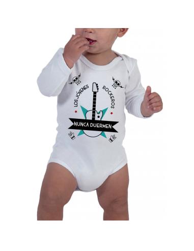 BODY BEBÉ LOS JÓVENES ROCKEROS NUNCA DUERMEN MANGA LARGA product_id