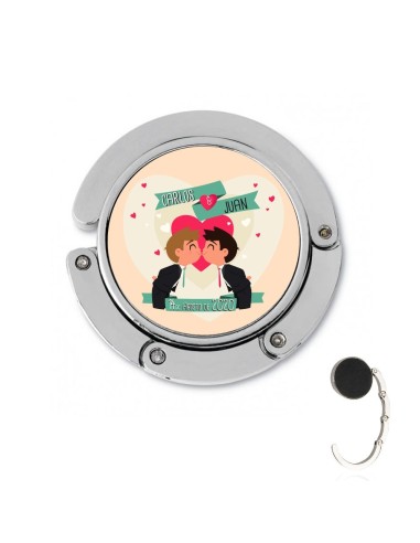 CUELGABOLSOS PLEGABLE BODA PERSONALIZADO NOVIOS BESO product_id