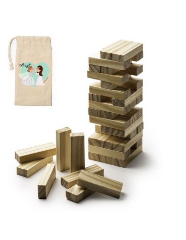 JUEGO TORRE MADERA BODA NOVIOS MIRÁNDOSE PERSONALIZADO product_id