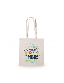 BOLSA ALGODÓN LA VIDA ES MEJOR CON AMIGOS product_id